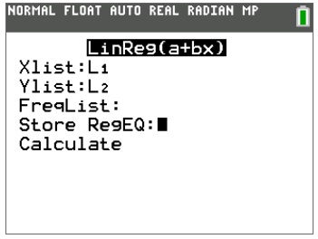Check screen to ensure proper lists are selected.