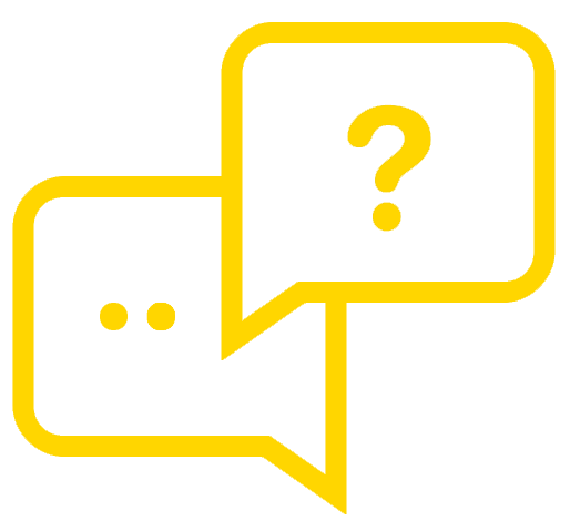 icon of two dialog boxes; one asking a question the other showing an elipsis