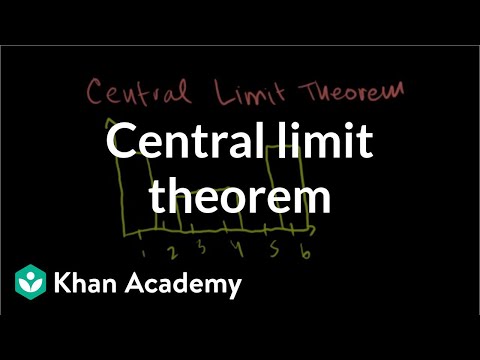 Thumbnail for the embedded element "Central limit theorem | Inferential statistics | Probability and Statistics | Khan Academy"