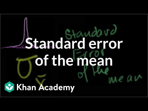 Thumbnail for the embedded element "Standard error of the mean | Inferential statistics | Probability and Statistics | Khan Academy"